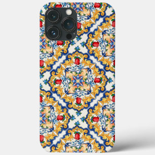 Sicilian Majolica Colorful Tile Pattern iPhone 13 Pro Max Case