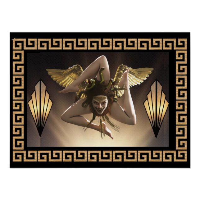 Sicilian Medusa (Trinacria) Symbol of the Island Poster (Front)