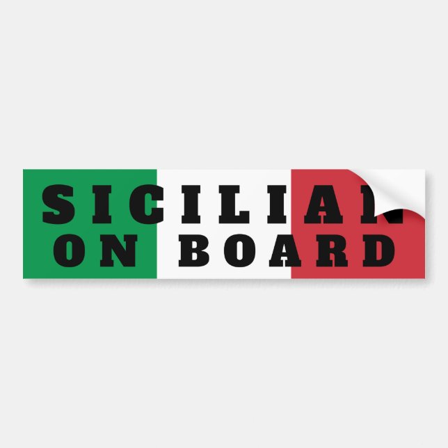 Sicilian On Board Bumper Sticker (Front)