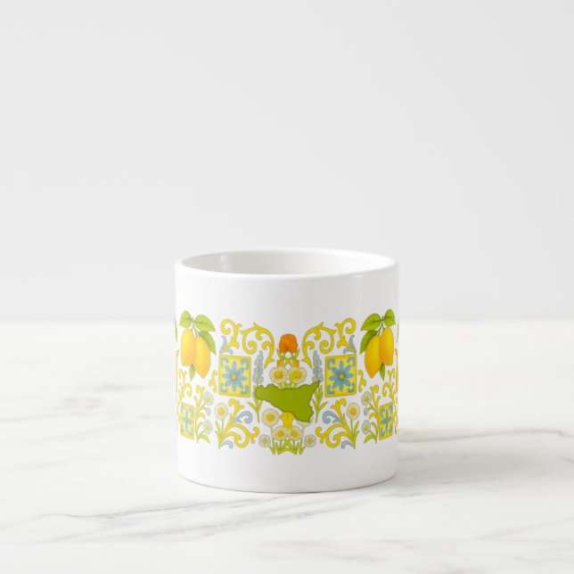 Sicilian Pattern Espresso cup (Front)