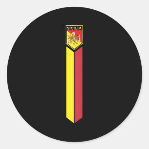 Sicilian Pride Sicilian Flag Jersey Style Classic Round Sticker