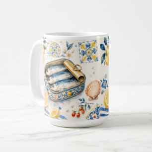 Sicilian Sardine Watercolor Art Coffee Mug