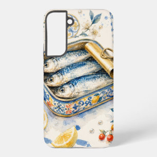 Sicilian Sardine Watercolor Art Samsung Galaxy Case