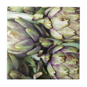 Sicilian still life with artichokes tile