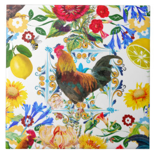 Sicilian style,majolica,lemons                tile