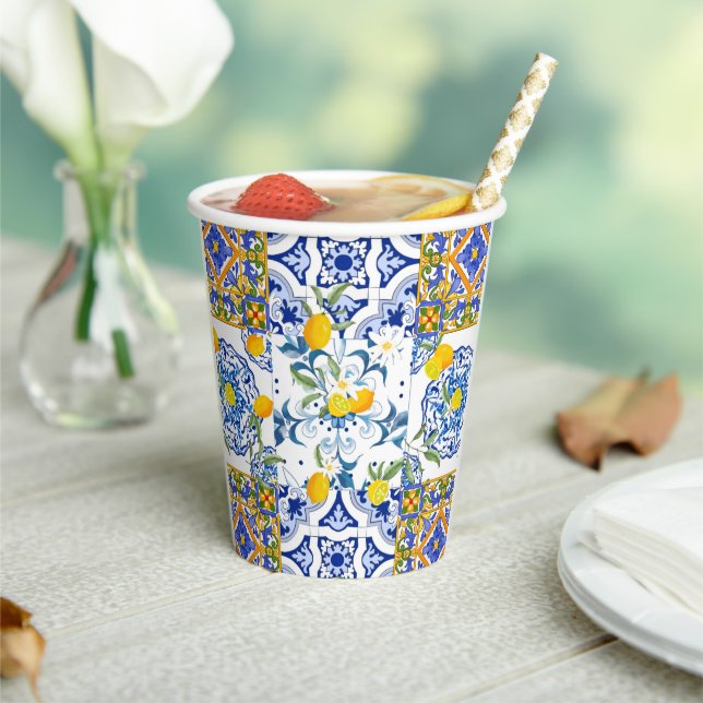 Sicilian style,summer art       paper cups (Insitu)