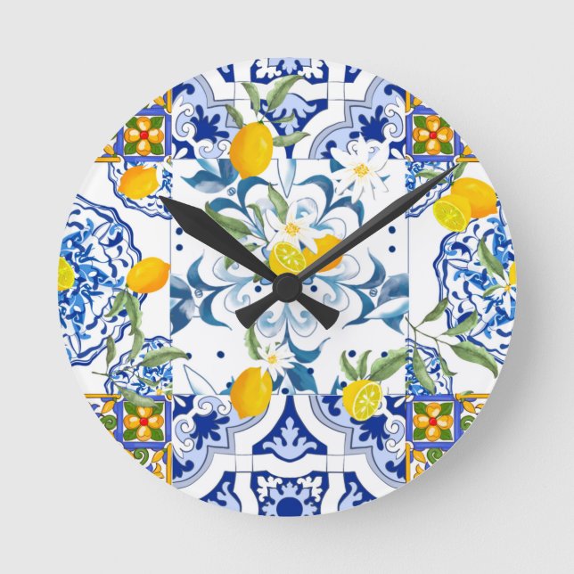Sicilian style,summer art   round clock (Front)