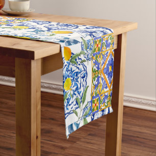 Sicilian style,summer art Table Runner