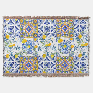 Sicilian style,summer art   throw blanket