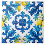 Sicilian,summer,lemon,mosaic,blue tile<br><div class="desc">Summer, vibrant , Mediterranean tiles</div>