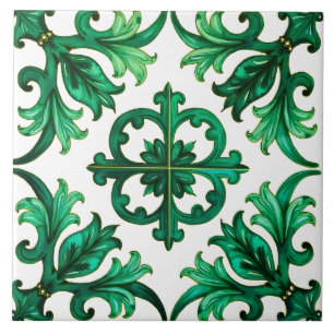 Sicilian,summer,lemon,mosaic,green, Tile
