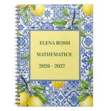Sicilian Tile & Lemon Personalised Back to School