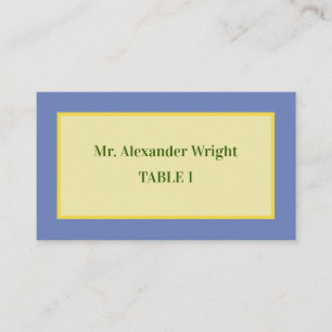 Sicilian Tile & Lemon Wedding Place Card