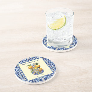 Sicilian Tile Limoncello Italian Restaurant Coaster