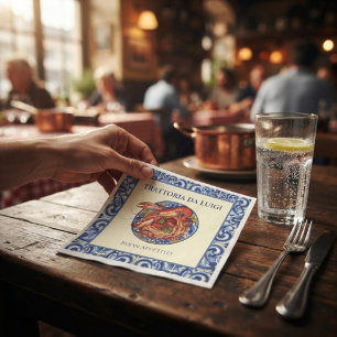 Sicilian Tile Seafood Italian Restaurant Napkin