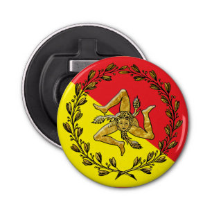 Sicilian Trinacria and Flag Bottle Opener