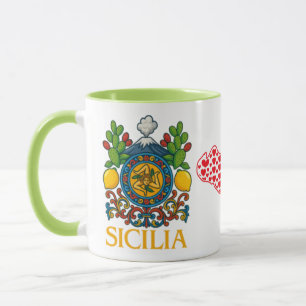 Sicilian Trinacria Design Coffee Mug