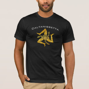 Sicilian Trinacria in Gold Personalise T-Shirt