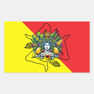 Sicilian Trinacria  Rectangular Sticker