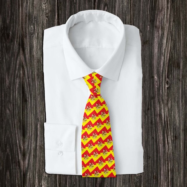 Sicily business fashion Ties, Sicilian Flag Tie (Creator Uploaded)