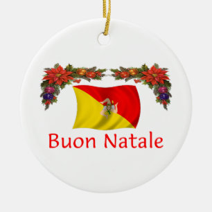 Sicily Christmas Ceramic Tree Decoration
