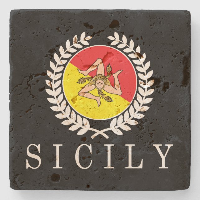 Sicily Classico Stone Coaster (Front)