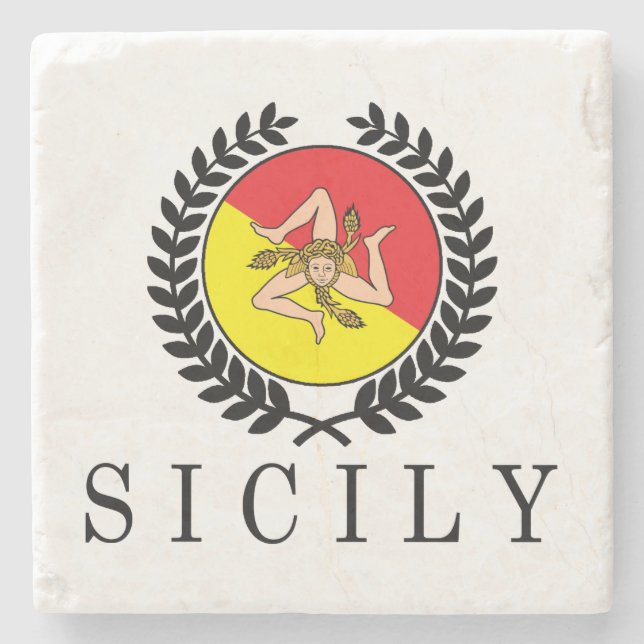 Sicily Classico Stone Coaster (Front)