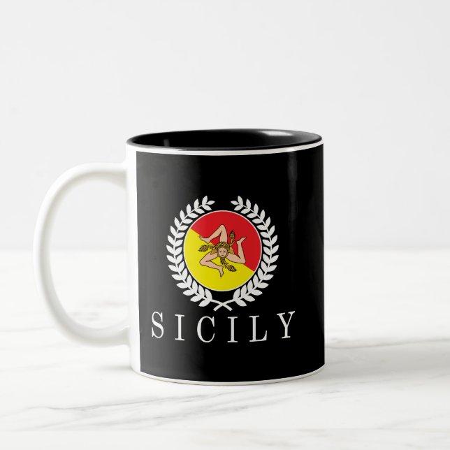 Sicily Classico Two-Tone Coffee Mug (Left)
