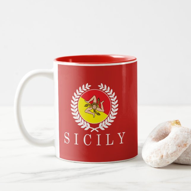 Sicily Classico Two-Tone Coffee Mug (With Donut)