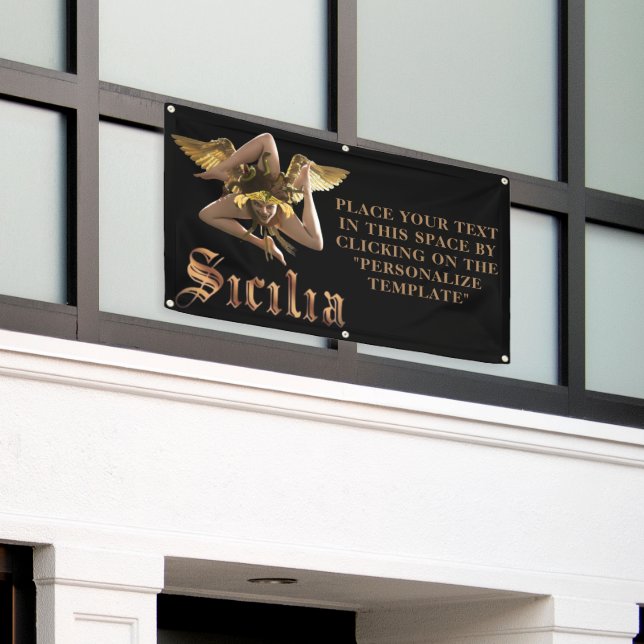 Sicily Commercial Sign Banner (Personalizable) (Outside Building)