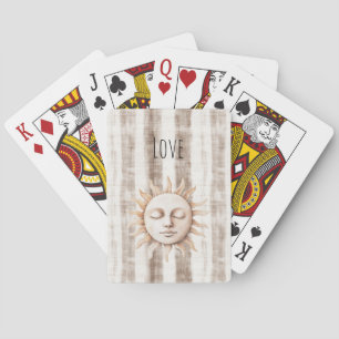 Sicily Cream Rustic Cream Sun Stripes Playing Cards