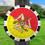 Sicily Dartboard & Sicilian Flag / game board<br><div class="desc">Dartboard: Sicily & Sicilian flag darts,  family fun games - love my country,  summer games,  holiday,  fathers day,  birthday party,  college students / sports fans</div>