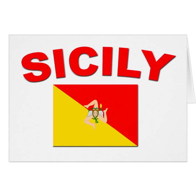 Sicily Flag - Card (Front Horizontal)