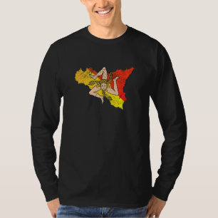 Sicily Flag Italy Souvenir Men Women Kids T-Shirt