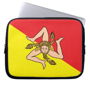 Sicily Flag Laptop Sleeve