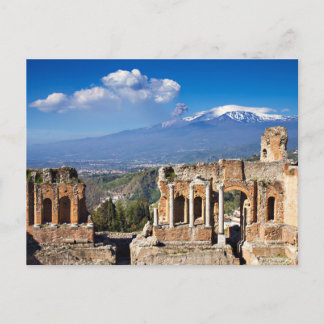 Sicily - Greek Theatre of Taormina postcard
