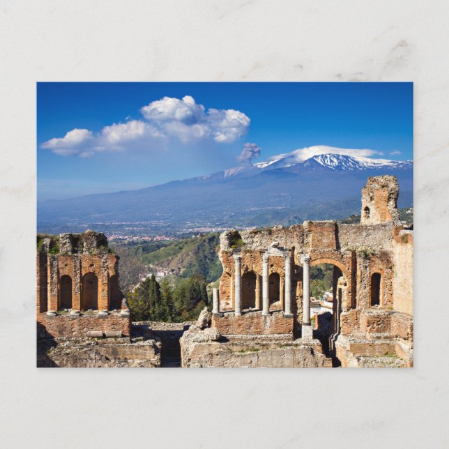 Sicily - Greek Theatre of Taormina postcard (Front)