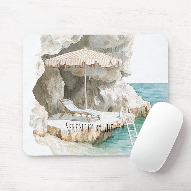 Sicily Italian Ocean Coast Mouse Mat (With Mouse)