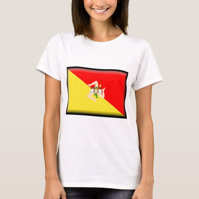 Sicily (Italy) Flag T-Shirt (Front)