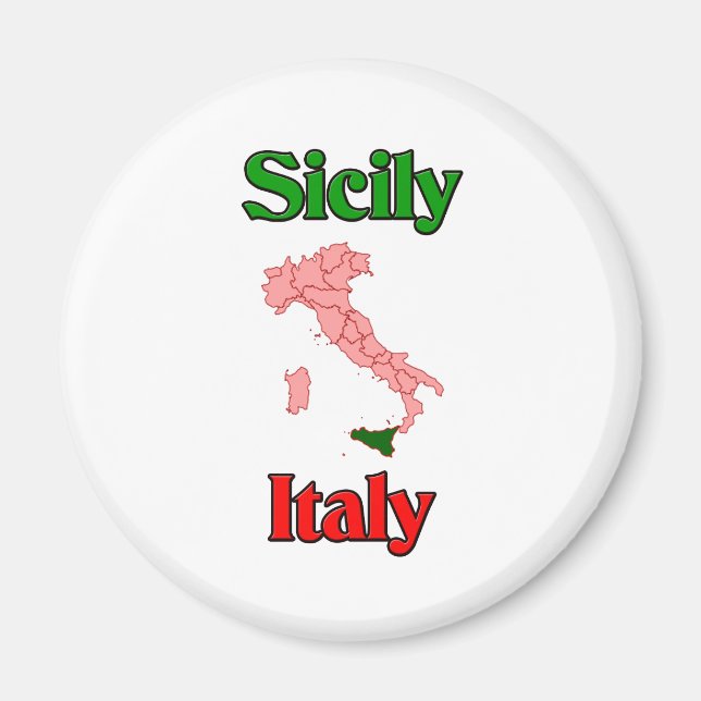 Sicily Italy Magnet (Front)