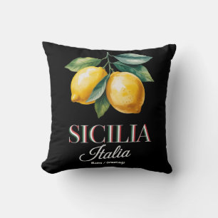 Sicily Italy Proud Sicilian Fresh Italian Lemons Cushion