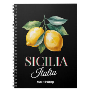 Sicily Italy Proud Sicilian Fresh Italian Lemons Notebook