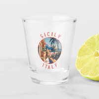 Sicily Italy Retro Distressed Circle