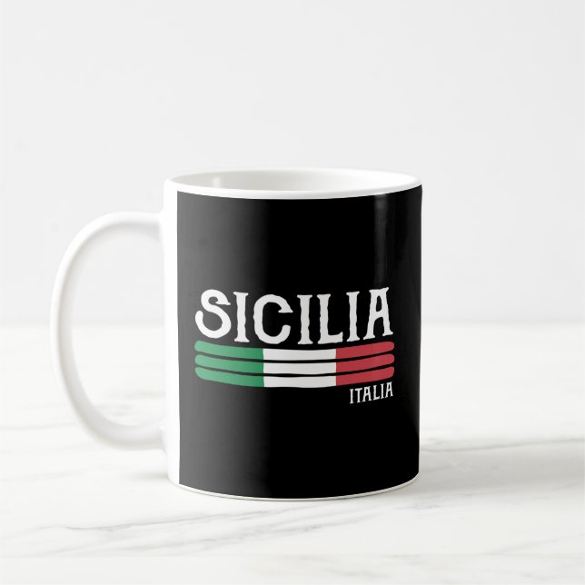 Sicily Italy Sicilian Italian Sicilia Italia Coffee Mug (Left)