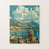 Sicily Italy Travel Art Vintage