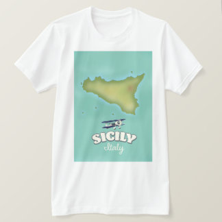 Sicily Italy vintage style map T-Shirt