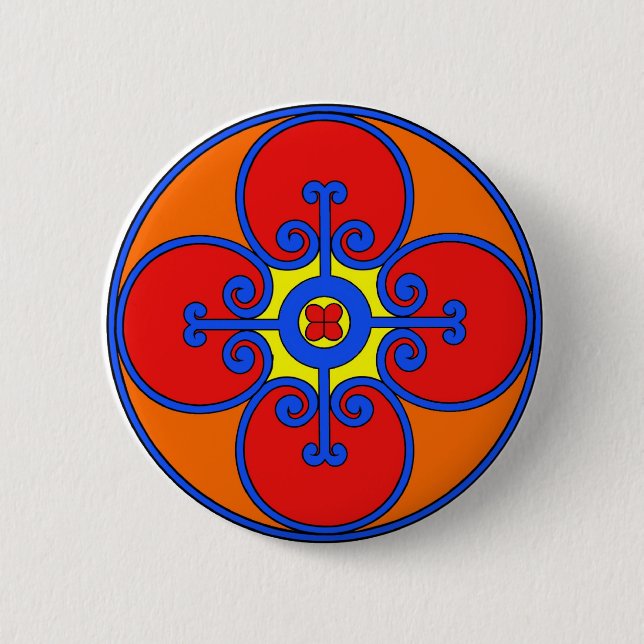 Sicily Mediterranean Design 6 Cm Round Badge (Front)