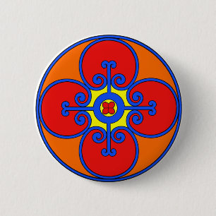 Sicily Mediterranean Design 6 Cm Round Badge