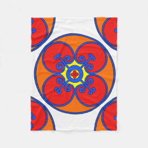 Sicily Mediterranean Design Fleece Blanket