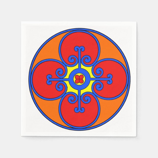 Sicily Mediterranean Design Napkin (Front)